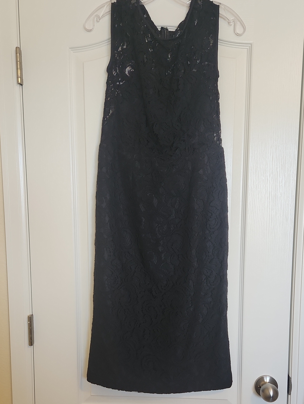 Banana Republic Black Lace Midi Sheath Dress